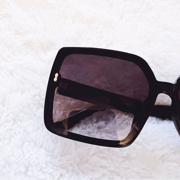 Aurora Black Oversized Square Sunglasses - Picture 3 of 10